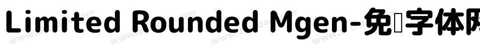 Limited Rounded Mgen字体转换